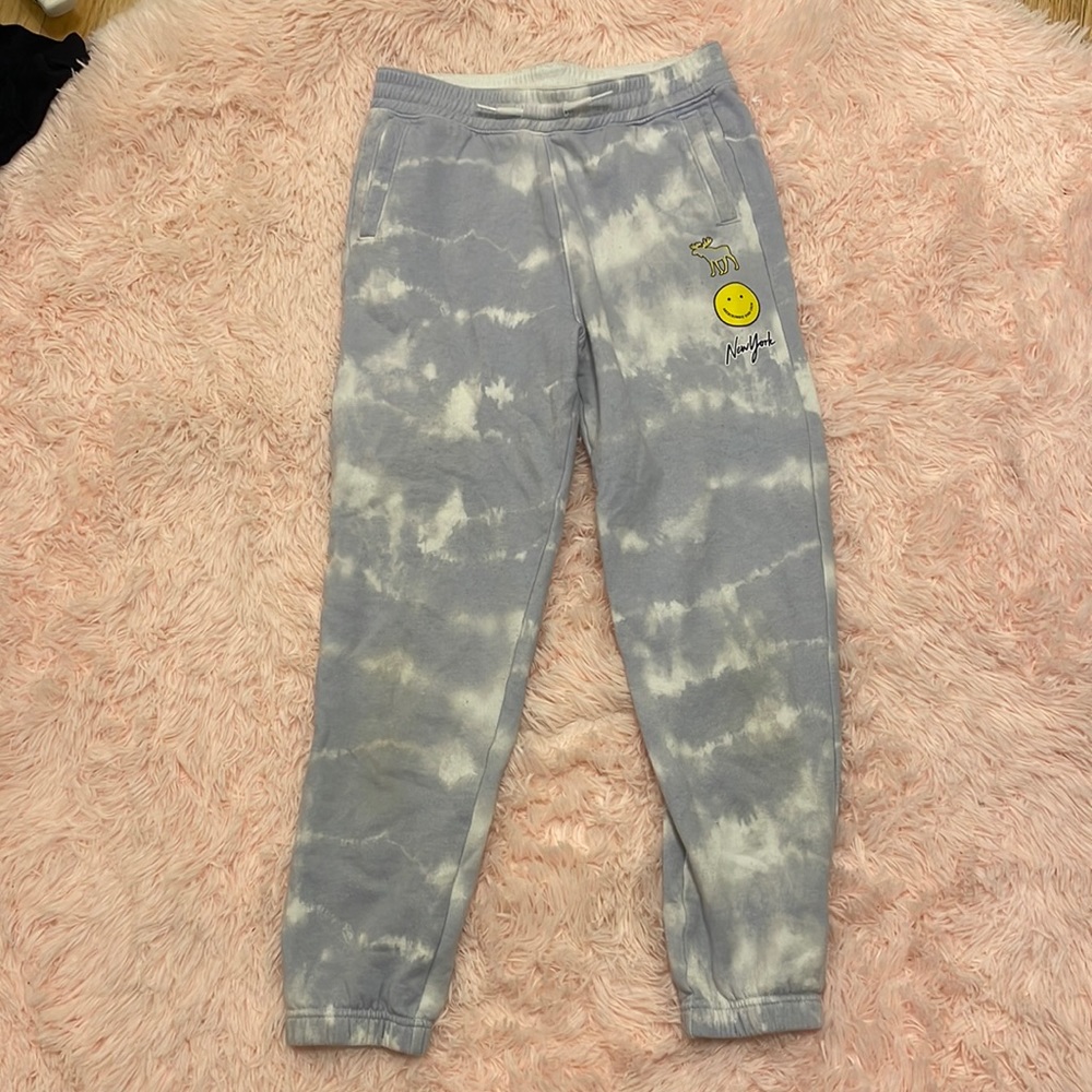 Blue tie dye sweatpants